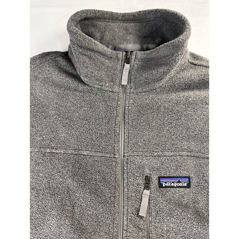 Patagonia Jacket Synchilla Mens L Fleece Nickel Grey Pullover Full Zip ROLLUP - Picture 9 of 16